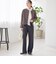 〈洗濯機可能 / セレモニー対応可〉ポリエステル レーヨン ダンボール ストレート パンツ