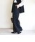 〈洗濯機可能 / セレモニー対応可〉ポリエステル レーヨン ダンボール ストレート パンツ