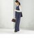 〈洗濯機可能 / セレモニー対応可〉ポリエステル レーヨン ダンボール ストレート パンツ