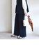 〈洗濯機可能 / セレモニー対応可〉ポリエステル レーヨン ダンボール ストレート パンツ