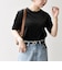 SHIPS any:〈洗濯機可能〉ポリエステル ベロア ハーフスリーブ コンパクト TEE