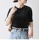 SHIPS any:〈洗濯機可能〉ポリエステル ベロア ハーフスリーブ コンパクト TEE