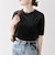SHIPS any:〈洗濯機可能〉ポリエステル ベロア ハーフスリーブ コンパクト TEE
