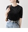 SHIPS any:〈洗濯機可能〉ポリエステル ベロア ハーフスリーブ コンパクト TEE