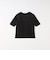 SHIPS any:〈洗濯機可能〉ポリエステル ベロア ハーフスリーブ コンパクト TEE