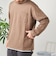 SHIPS any: パールワッフル フェイクレイヤード Tシャツ (ロンT)◇