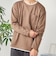 SHIPS any: パールワッフル フェイクレイヤード Tシャツ (ロンT)◇