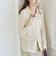 quaranciel:〈手洗い可能〉フラワー レース ストレッチ レギュラーカラー シャツ カットソー