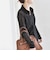 quaranciel:〈手洗い可能〉フラワー レース ストレッチ レギュラーカラー シャツ カットソー