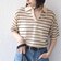 SHIPS Colors:〈手洗い可能〉シアー ボーダー スキッパー ニット◇