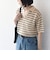 SHIPS Colors:〈手洗い可能〉シアー ボーダー スキッパー ニット◇