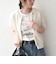 SHIPS Colors:〈手洗い可能〉リンクス ステッチ 5分袖 ニット ジャケット◇