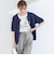 SHIPS Colors:〈手洗い可能〉リンクス ステッチ 5分袖 ニット ジャケット◇