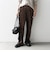 SHIPS any:〈手洗い可能〉クラッシュ ベロア サイドライン ワイド イージー パンツ