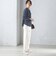 〈手洗い可能〉両面起毛 ストレート パンツ