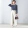 〈手洗い可能〉両面起毛 ストレート パンツ