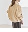 quaranciel〈洗濯機可能〉ポリエステル スエード スタンドカラー ジップ ショート ブルゾン