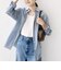【WEB限定】〈手洗い可能〉ストライプ 2WAY リボン シャツ