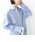 【WEB限定】〈手洗い可能〉ストライプ 2WAY リボン シャツ