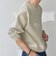SHIPS any:〈手洗い可能〉メッシュ スピンドル スウェットライク テック ニット◇