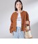 ゴート スエード ノーカラー ブルゾン