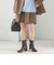 〈手洗い可能〉ウォッシャブル ウール チェック ハーフ パンツ