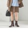 〈手洗い可能〉ウォッシャブル ウール チェック ハーフ パンツ