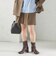 〈手洗い可能〉ウォッシャブル ウール チェック ハーフ パンツ
