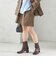 〈手洗い可能〉ウォッシャブル ウール チェック ハーフ パンツ