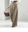 〈手洗い可能〉シャンブレー ポケット デザイン ワイド パンツ
