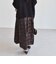 quaranciel:〈洗濯機可能〉フラワー ジャカード タック ギャザー フレア スカート