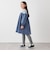 SHIPS any:〈洗濯機可能〉ボーダー/ソリッド 切り替え ワンピース<KIDS>