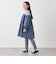 SHIPS any:〈洗濯機可能〉ボーダー/ソリッド 切り替え ワンピース<KIDS>