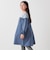 SHIPS any:〈洗濯機可能〉ボーダー/ソリッド 切り替え ワンピース<KIDS>