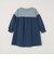 SHIPS any:〈洗濯機可能〉ボーダー/ソリッド 切り替え ワンピース<KIDS>