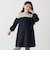 SHIPS any:〈洗濯機可能〉ボーダー/ソリッド 切り替え ワンピース<KIDS>