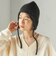 perah: ブローチ 付 イヤー フラップ ラメ ニット キャップ