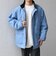 SHIPS any:〈撥水/防風等〉多機能 中綿 2トーン スタンド ブルゾン 25AW◇