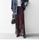 SHIPS any:〈洗濯機可能〉サテン 刺繍 ストレート イージー パンツ