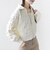 【WEB限定】〈手洗い可能〉フラワー ジャカード ジップ カーディガン