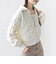 【WEB限定】〈手洗い可能〉フラワー ジャカード ジップ カーディガン