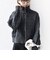 【WEB限定】〈手洗い可能〉フラワー ジャカード ジップ カーディガン