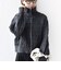 【WEB限定】〈手洗い可能〉フラワー ジャカード ジップ カーディガン