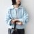 【WEB限定】〈手洗い可能〉フラワー ジャカード ジップ カーディガン