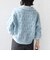 【WEB限定】〈手洗い可能〉フラワー ジャカード ジップ カーディガン