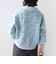 【WEB限定】〈手洗い可能〉フラワー ジャカード ジップ カーディガン