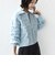 【WEB限定】〈手洗い可能〉フラワー ジャカード ジップ カーディガン