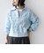 【WEB限定】〈手洗い可能〉フラワー ジャカード ジップ カーディガン