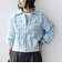 【WEB限定】〈手洗い可能〉フラワー ジャカード ジップ カーディガン
