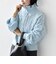 【WEB限定】〈手洗い可能〉フラワー ジャカード ジップ カーディガン